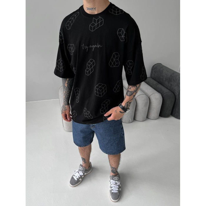 Oversize футболка з принтом