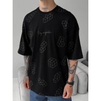 Oversize футболка з принтом