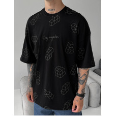 Oversize футболка з принтом