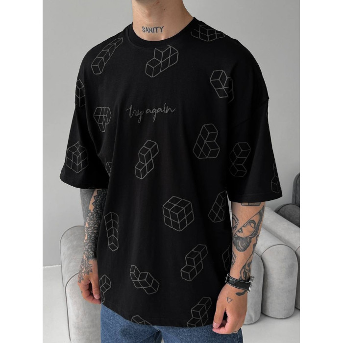 Oversize футболка з принтом