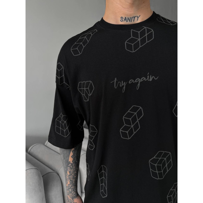 Oversize футболка з принтом