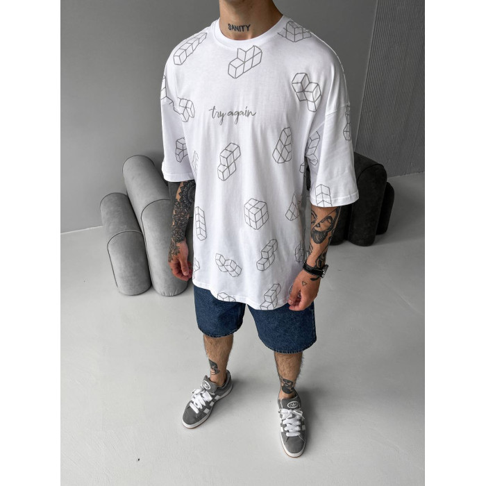Oversize футболка з принтом