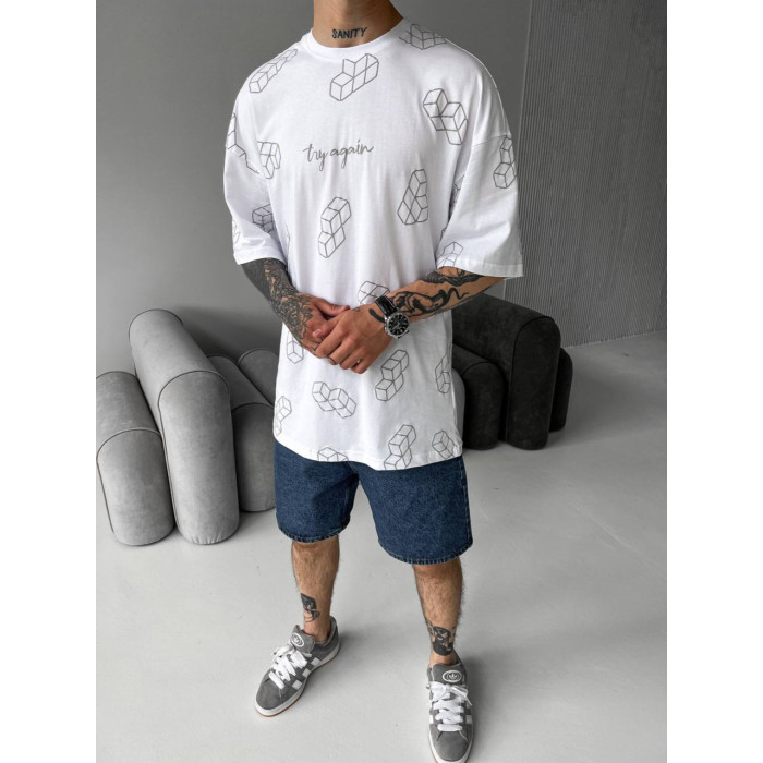 Oversize футболка з принтом