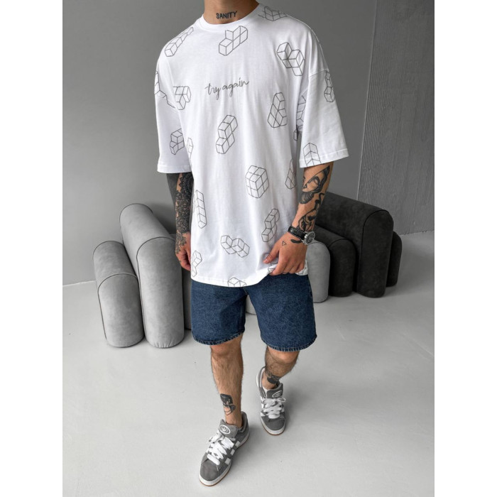 Oversize футболка з принтом