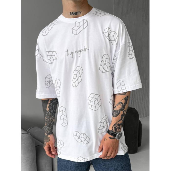 Oversize футболка з принтом
