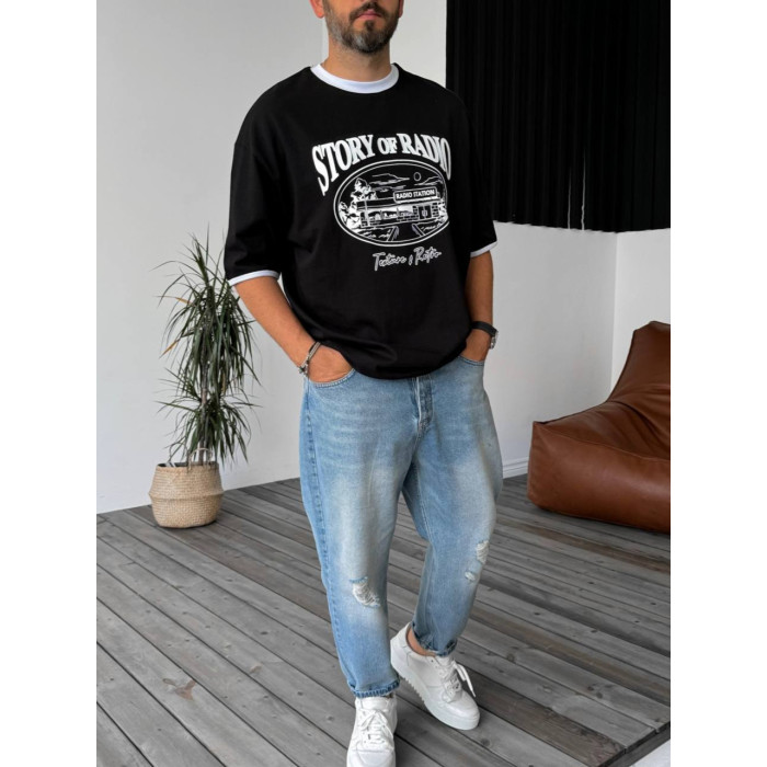 Overize футболка з принтом