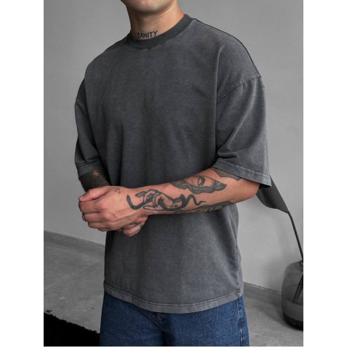 Oversize футболка з вивареної тканини