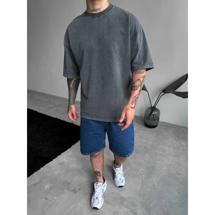 Oversize футболка з вивареної тканини