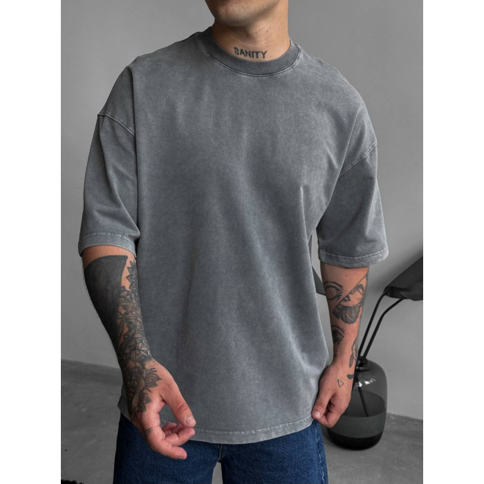 Oversize футболка з вивареної тканини