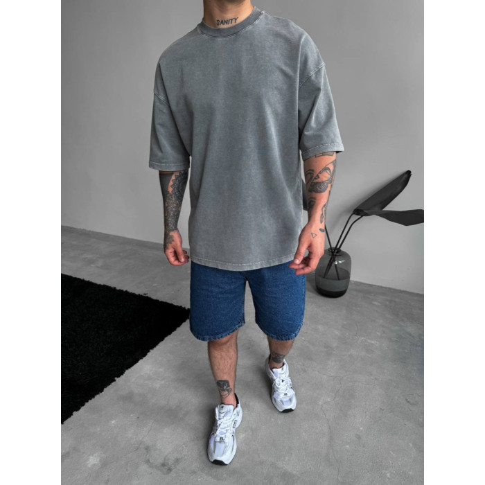 Oversize футболка з вивареної тканини