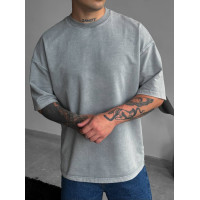 Oversize футболка з вивареної тканини