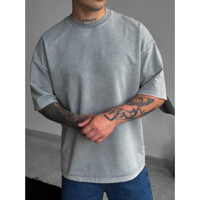 Oversize футболка з вивареної тканини