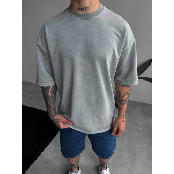 Oversize футболка з вивареної тканини