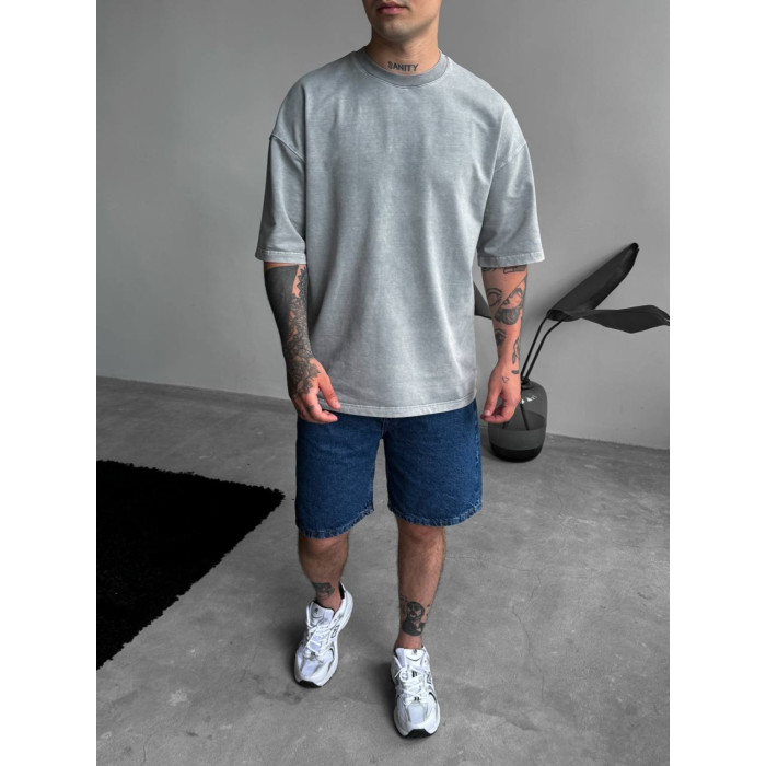 Oversize футболка з вивареної тканини