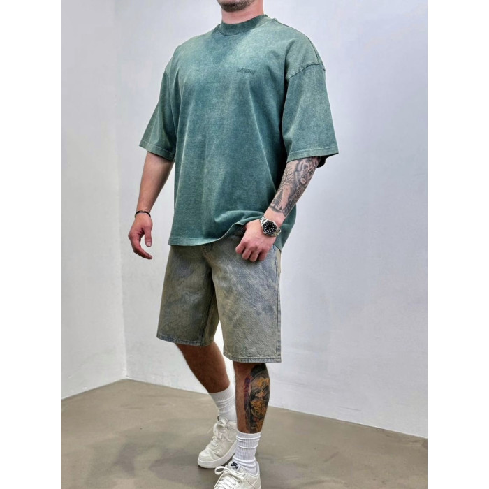 Oversize футболка з вивареної тканини