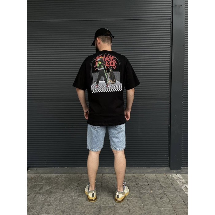 Oversize футболка з принтом