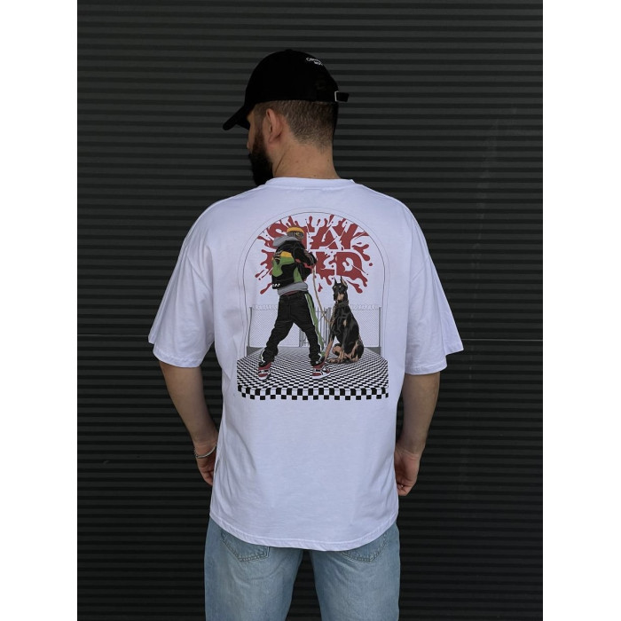 Oversize футболка з принтом