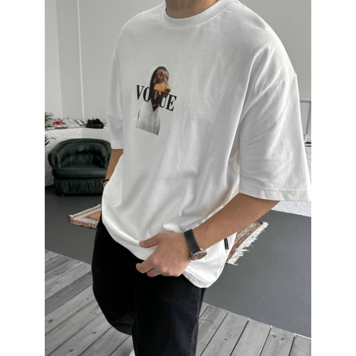 Oversize футболка з принтом