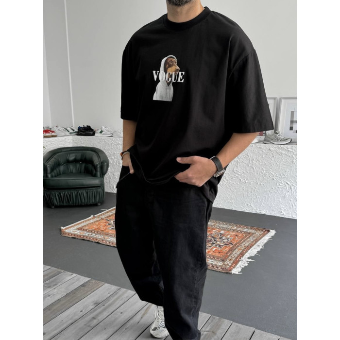 Oversize футболка з принтом