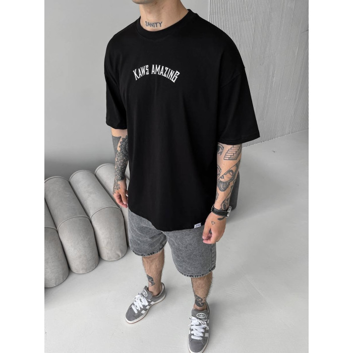 Oversize футболка з принтом