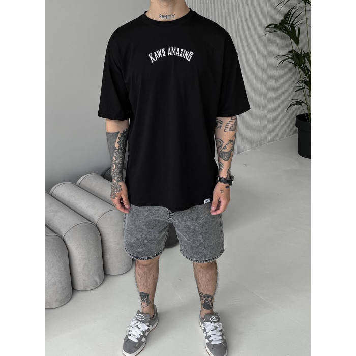 Oversize футболка з принтом