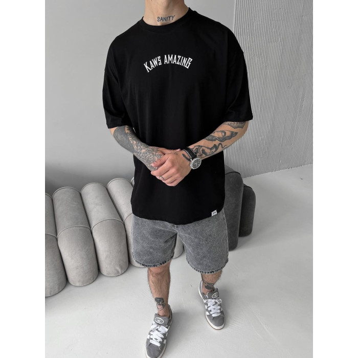 Oversize футболка з принтом