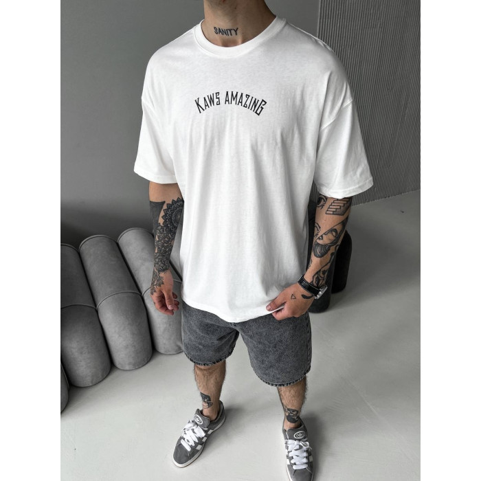 Oversize футболка з принтом