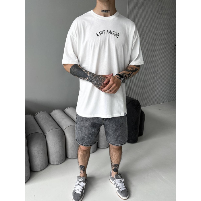 Oversize футболка з принтом