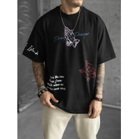 Oversize футболка з принтом