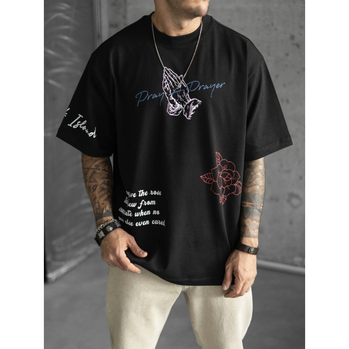 Oversize футболка з принтом