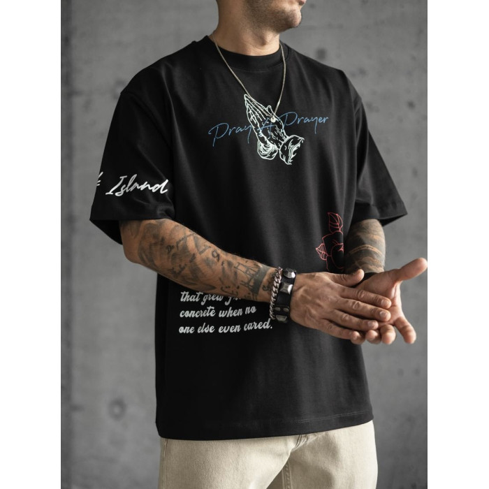 Oversize футболка з принтом