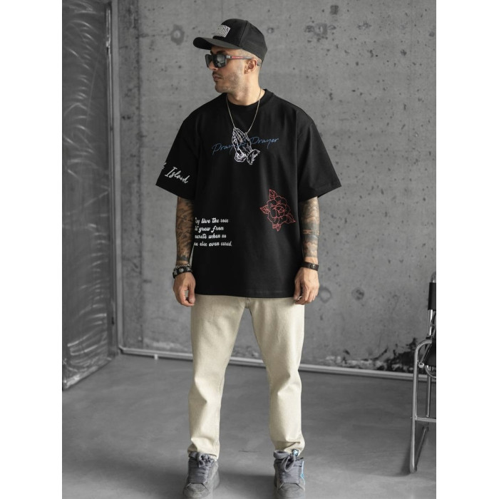 Oversize футболка з принтом