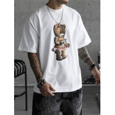 Oversize футболка з принтом