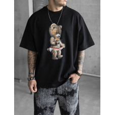 Oversize футболка з принтом