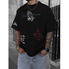 Oversize футболка з принтом