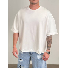 Oversize футболка з необробленим краєм