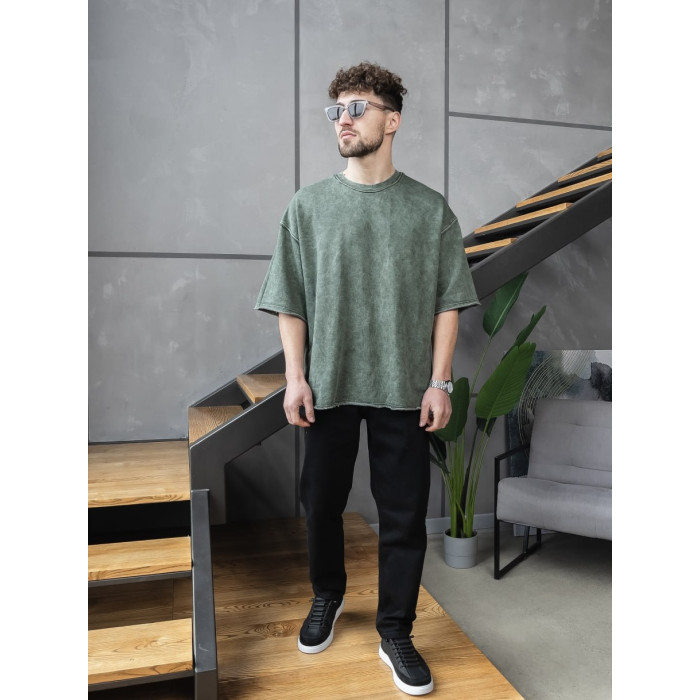 Oversize футболка з вивареної тканини