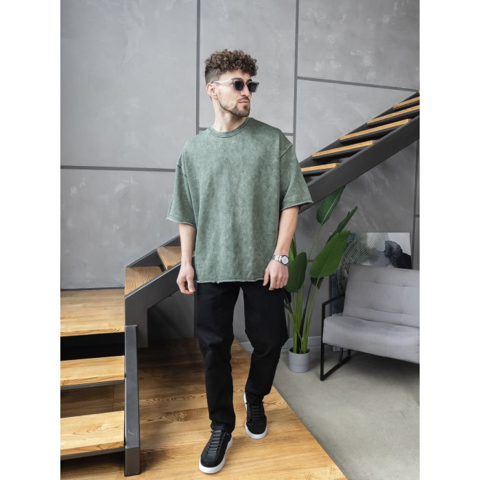 Oversize футболка з вивареної тканини