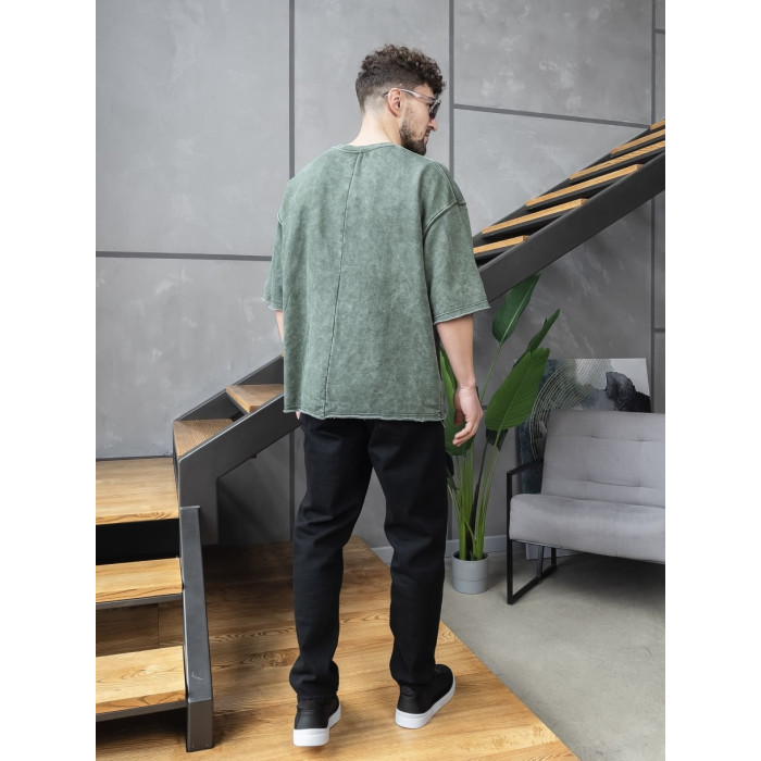Oversize футболка з вивареної тканини