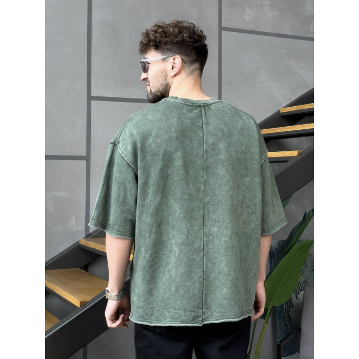 Oversize футболка з вивареної тканини