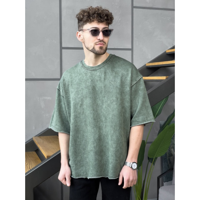 Oversize футболка з вивареної тканини