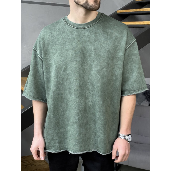 Oversize футболка з вивареної тканини