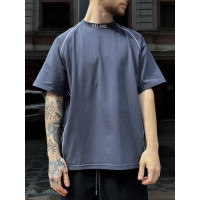 Oversize футболка з акцентною смужкою