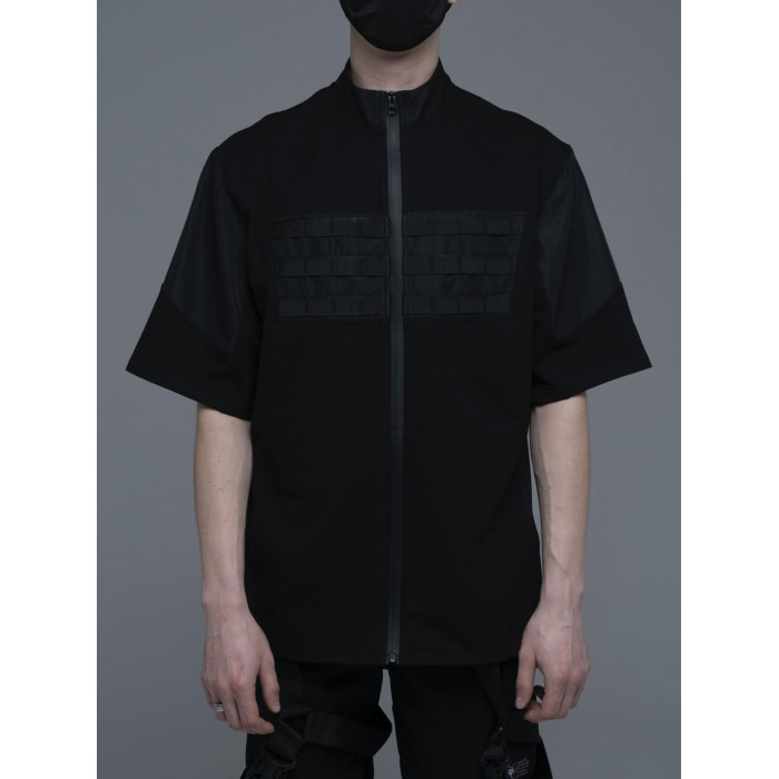 Oversize футболка з блискавкою 