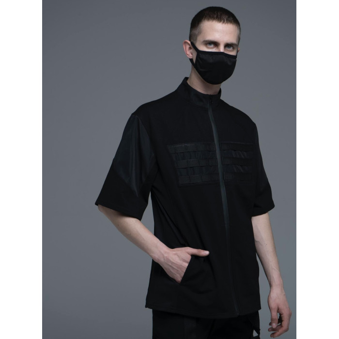 Oversize футболка з блискавкою 
