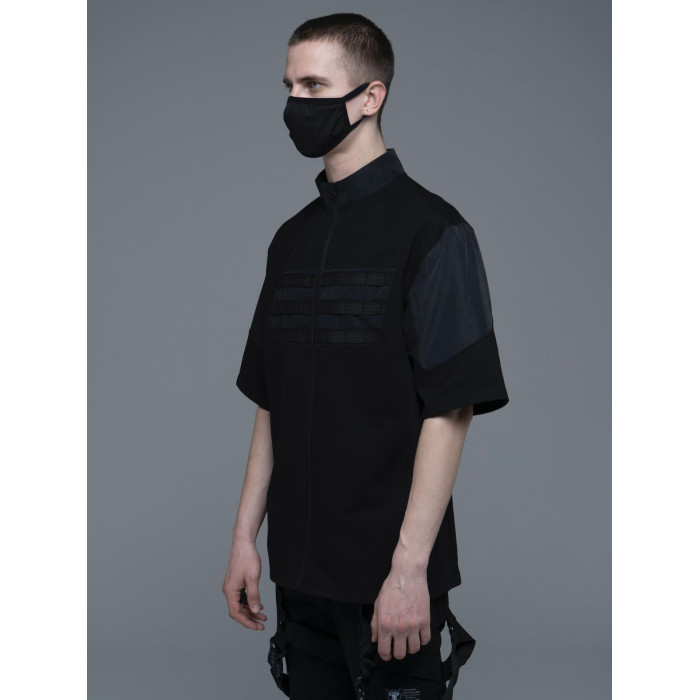 Oversize футболка з блискавкою 