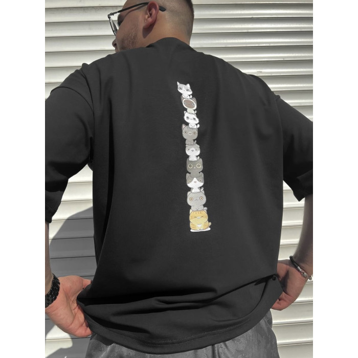 Oversize футболка з принтом