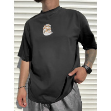 Oversize футболка з принтом
