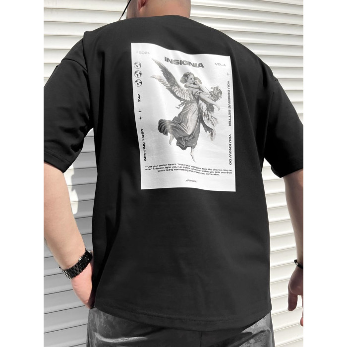 Oversize футболка з принтом
