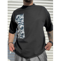 Oversize футболка з принтом